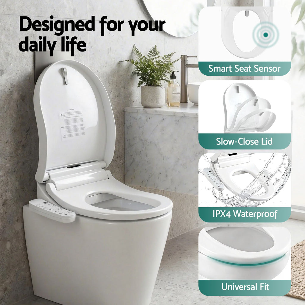 Cefito Smart Electric Bidet Toilet Seat Cover D-Shape SIAA Material Certified