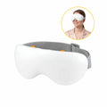 Livemor Eye Massager with Cooling & Heating | Dual Hot Cold Compress Goggles with 12 Vibrating Nodes for Migraine Relief | Wireless Bluetooth Eye Mask with 10Min Timer & 2400mAh Battery, White