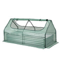 Green Fingers Raised Garden Bed with Greenhouse 3 in 1 Galvanised Planter Box Kit