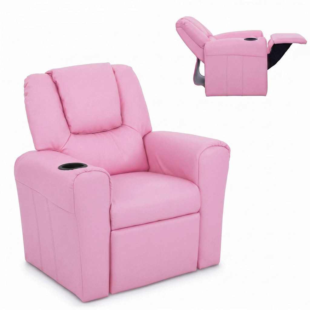 Keezi Kids Recliner Chair PU Leather Sofa Lounge Couch Children Armchair
