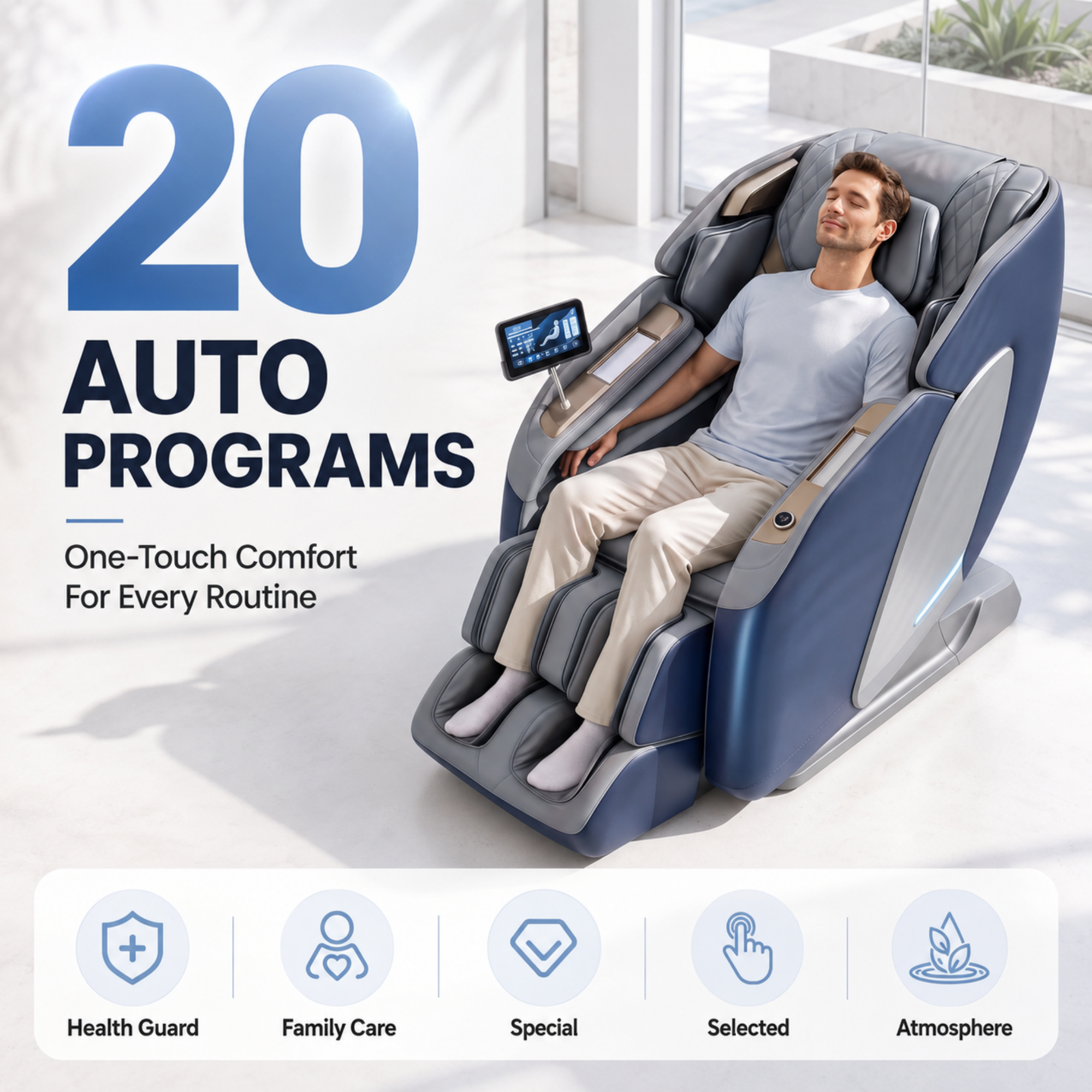 Livemor 4D Massage Chair Double Core SL Track Recliner Full Body Zero Gravity Heat Body Scan Melisa