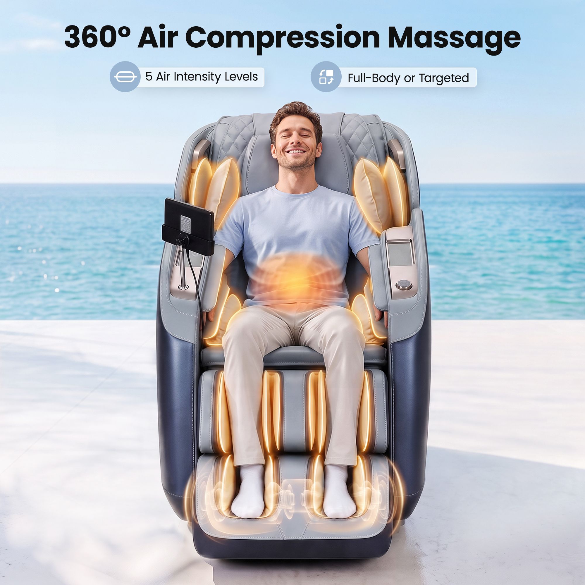 Livemor 4D Massage Chair Double Core SL Track Recliner Full Body Zero Gravity Heat Body Scan Melisa