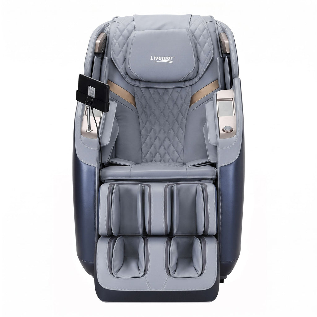 Livemor 4D Massage Chair Double Core SL Track Recliner Full Body Zero Gravity Heat Body Scan Melisa