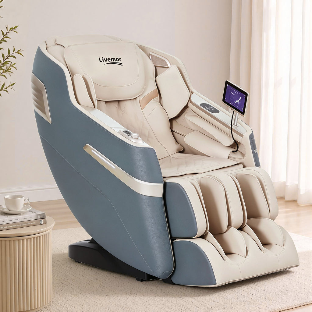 Livemor Elite 4D Massage Chair E1 Full Body Zero Gravity Recliner SL Track AI Body Scan