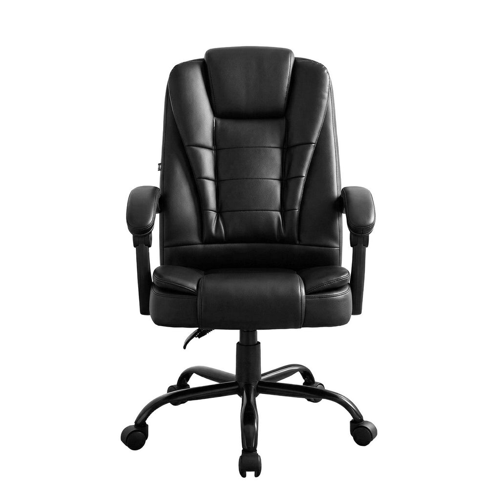 Artiss Massage Office Chair Executive Computer Gaming Chairs Black PU Leather