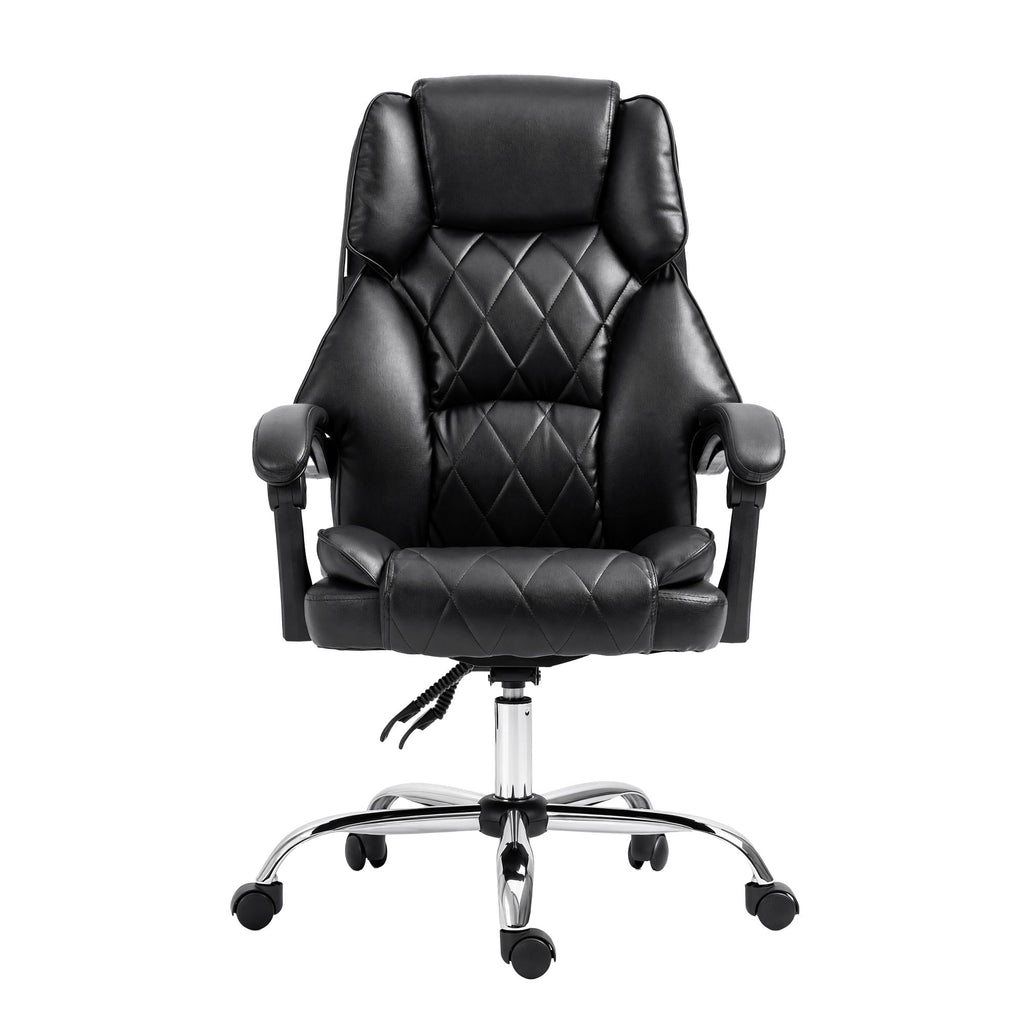 Artiss Executive Office Chair Leather Recliner Black