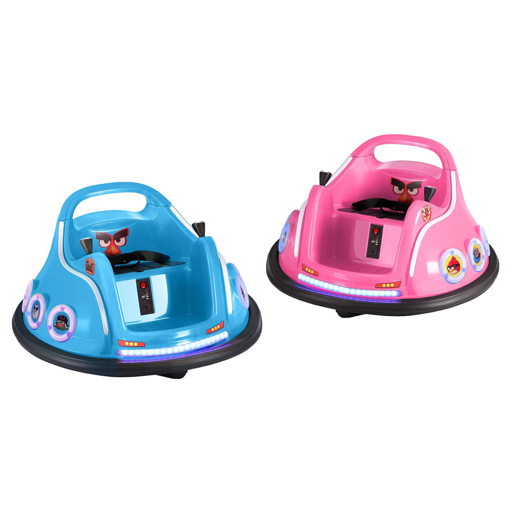 Kids Ride On Car Bumper Electric Toys Cars with Remote Control Stickers Light Blue Pink