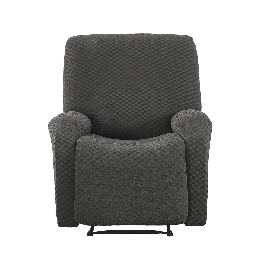 Artiss Recliner Chair Covers with Storage Side Pockets Grey Fabric