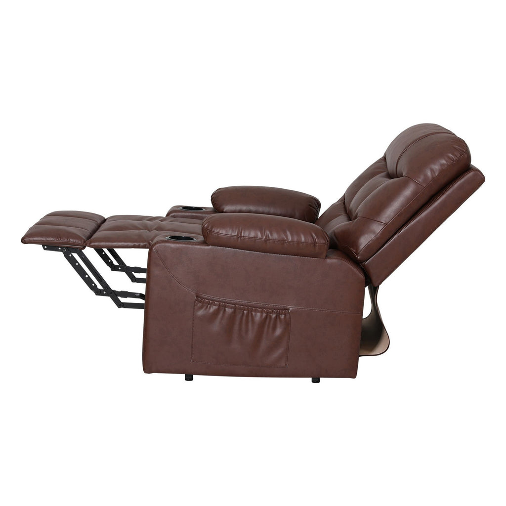 Artiss Recliner Chair Lift Assist Heated Massage Chair Leather Claude