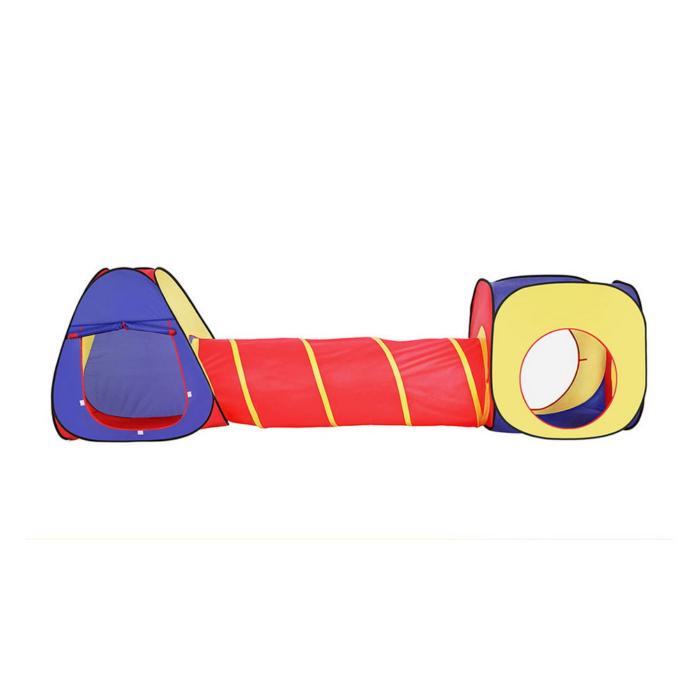 Keezi Kids Playhouse Play Tent Pop Up Teepee Castle Crawl Tunnel Outdoor Indoor Toys Children Gift