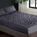 Giselle Bedding 3-Zone Pillowtop Mattress Topper 1000GSM for Back Pain Relief Washable with 45cm Deep Pocket Double