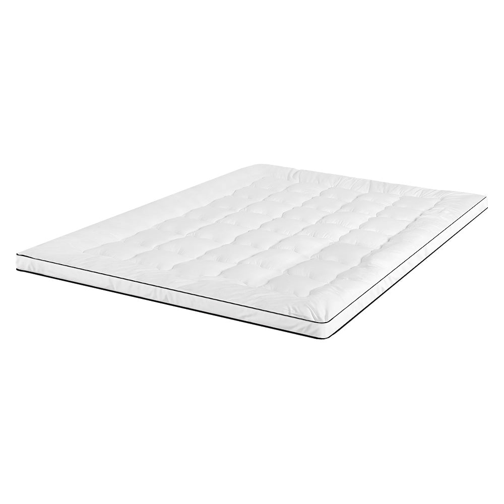 Giselle Bedding Pillowtop Mattress Topper 5cm Thick Mattress Pad for Back Pain Relief & Old Beds Machine Washable 500GSM Breathable Protector Queen