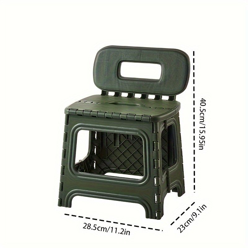 White folding plastic stool, stool with backrest, portable stool, durable stool, comfortable seating, extra seating, step stool, camping stool, Australian home, space-saving furniture