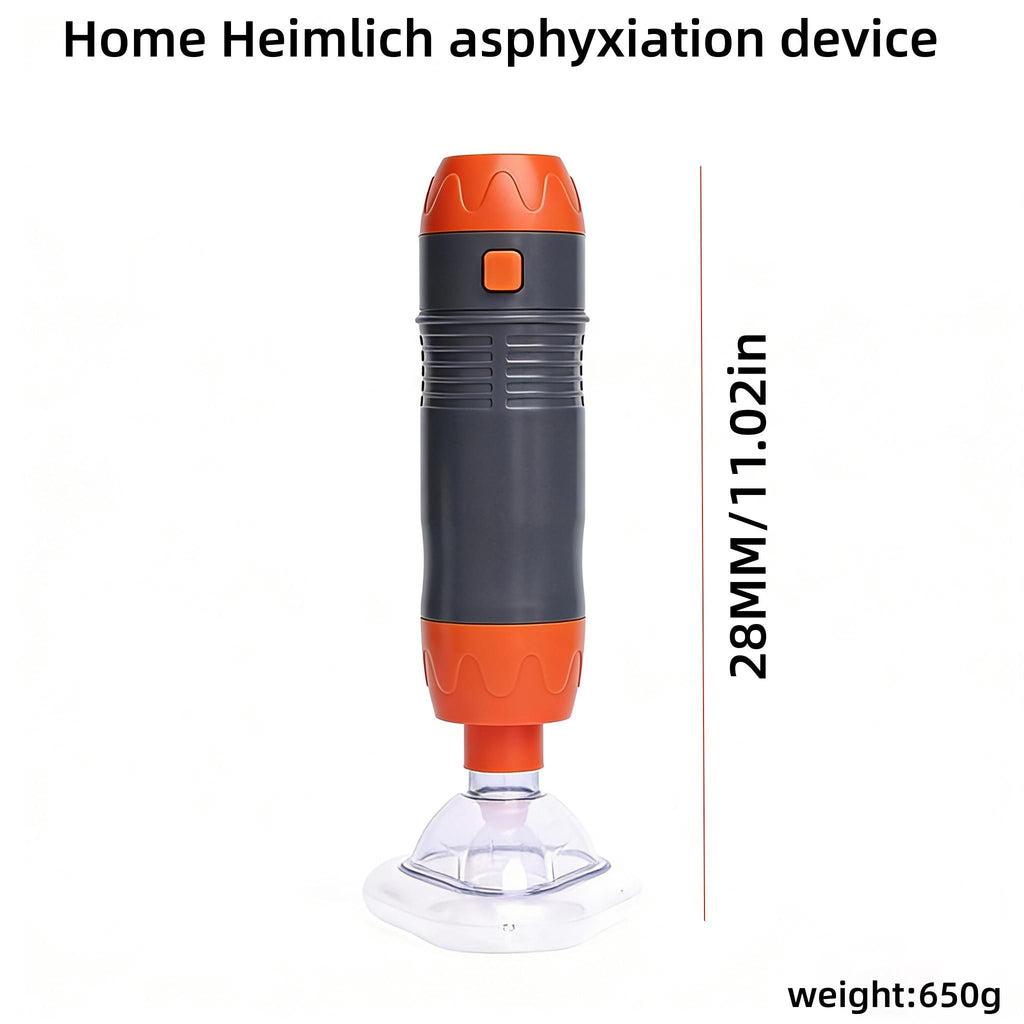 anti-choking device, Heimlich instrument, negative pressure suction, airway clearance, choking emergency, reusable emergency kit, Australian home safety, compact suction device