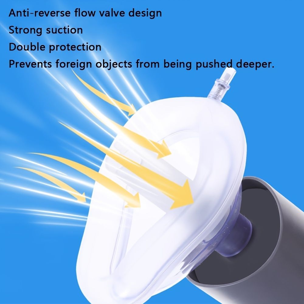 anti-choking device, Heimlich instrument, negative pressure suction, airway clearance, choking emergency, reusable emergency kit, Australian home safety, compact suction device