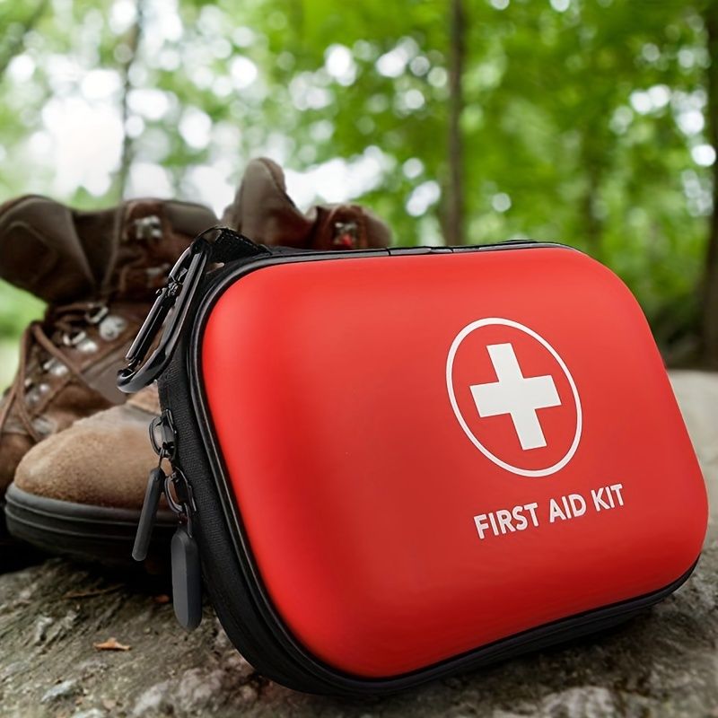 Red Black first aid kit, 18-in-1, emergency supplies, home first aid, travel first aid, outdoor first aid, Australian first aid, compact first aid, portable medical kit, survival kit