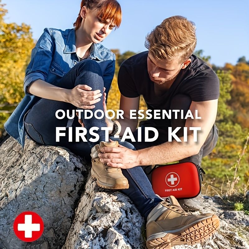 Red Black first aid kit, 18-in-1, emergency supplies, home first aid, travel first aid, outdoor first aid, Australian first aid, compact first aid, portable medical kit, survival kit