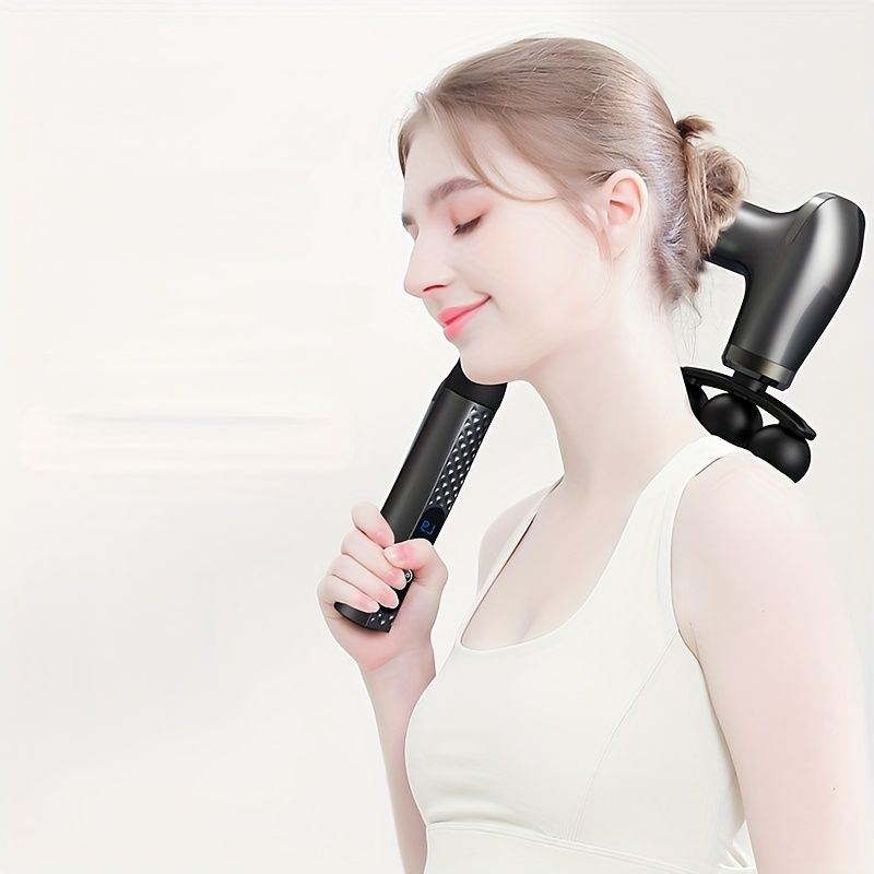 Black Portable Massager Hand-Held Massager Muscle Relaxation Neck Massager Shoulder