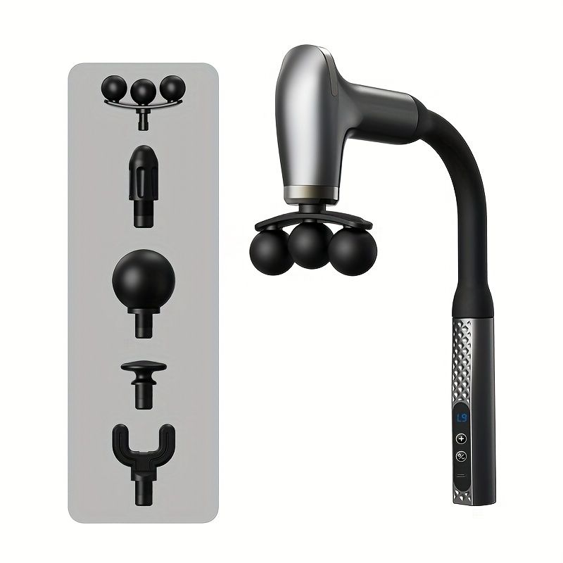 Black Portable Massager Hand-Held Massager Muscle Relaxation Neck Massager Shoulder