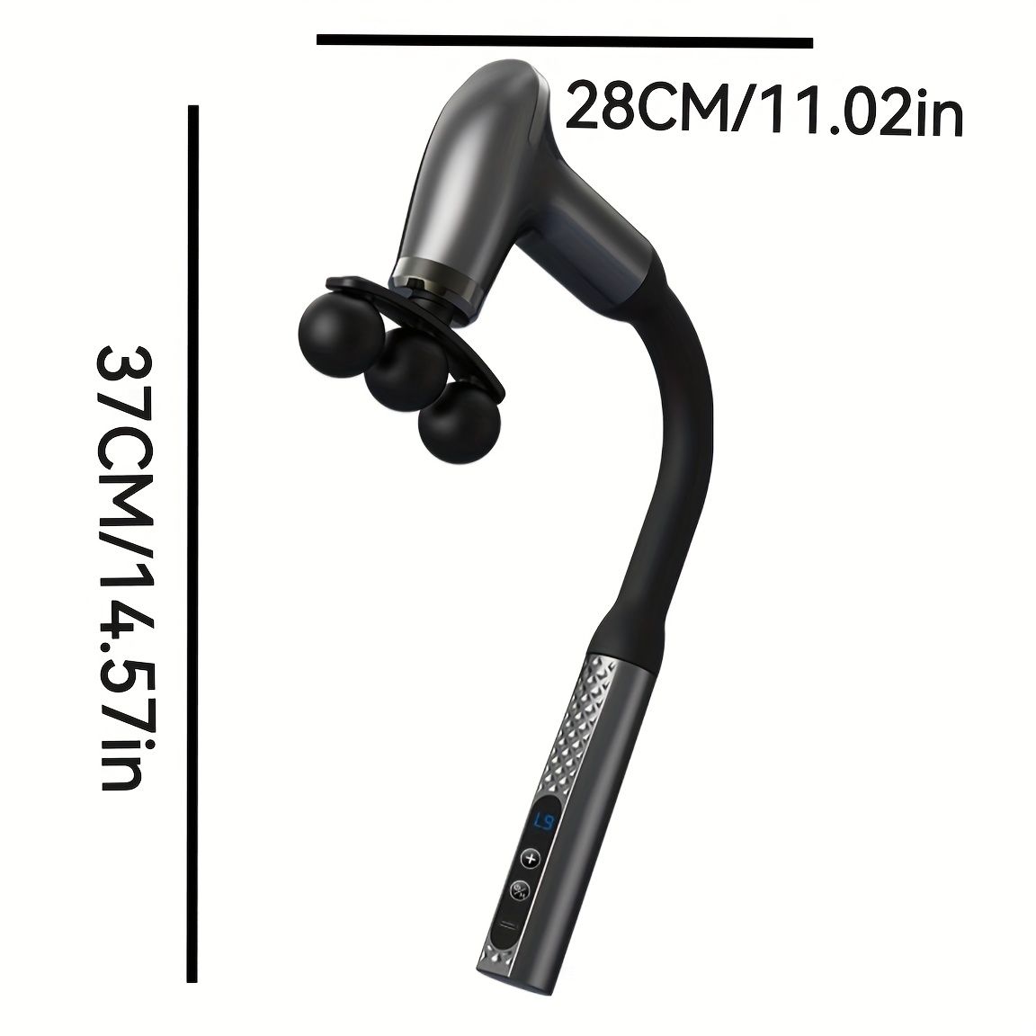 Black Portable Massager Hand-Held Massager Muscle Relaxation Neck Massager Shoulder