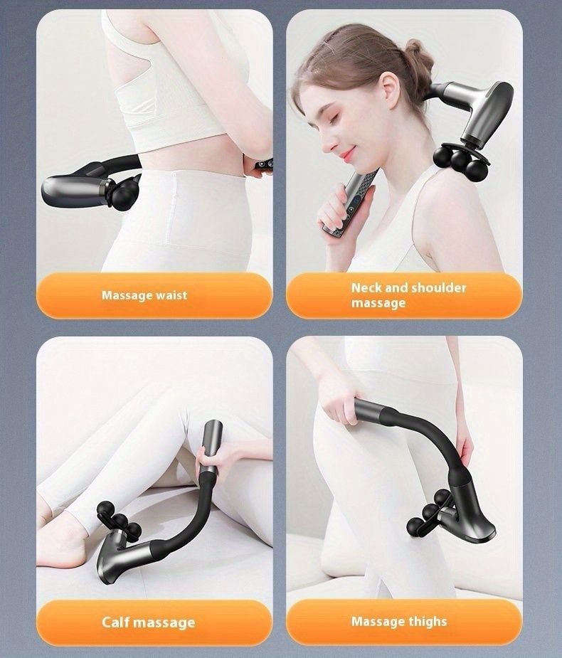 Black Portable Massager Hand-Held Massager Muscle Relaxation Neck Massager Shoulder