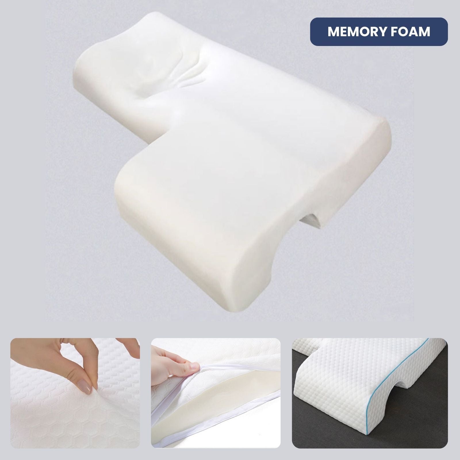 Couple Arch Pillow, Zero Pressure Pillow Slow Rebound No Pressure Hand, Pillow, Couple Sleep Double Memory Pillow-LEFT