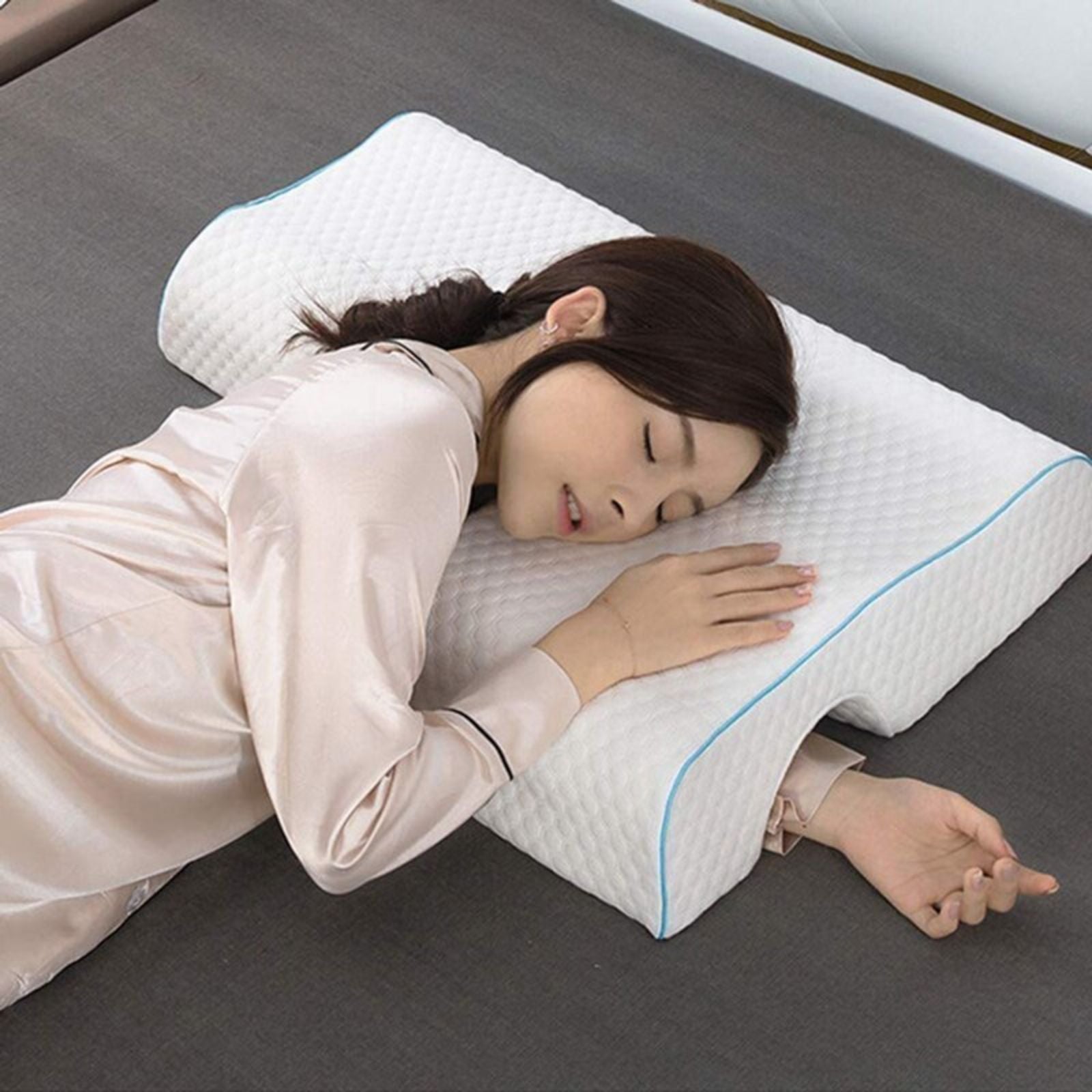 Couple Arch Pillow, Zero Pressure Pillow Slow Rebound No Pressure Hand, Pillow, Couple Sleep Double Memory Pillow-LEFT