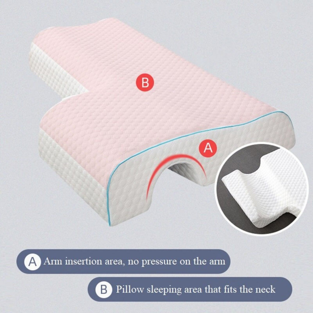 Couple Arch Pillow, Zero Pressure Pillow Slow Rebound No Pressure Hand, Pillow, Couple Sleep Double Memory Pillow-RIGHT