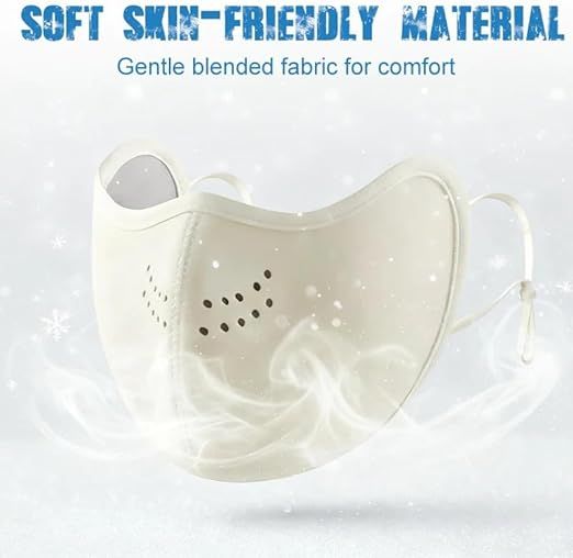 2-Pack Unisex Adjustable Breathable Warm Face Masks, Washable for Winter Use, Warm and Windproof, Extended Eye Coverage