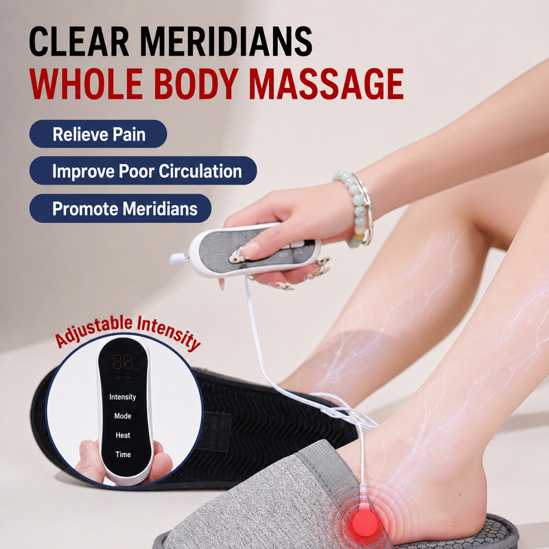 EMS Foot Massage Slippers TENS Therapy 8 Modes 15 Intensities, EU 40-43