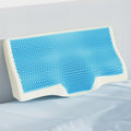 Memory Foam Cervical Pillow with Cool Gel, Contour Neck Support Sleeping Pillow