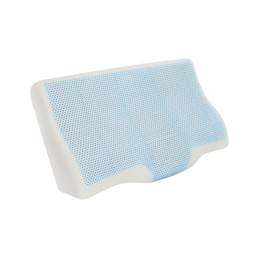 Memory Foam Cervical Pillow with Cool Gel, Contour Neck Support Sleeping Pillow