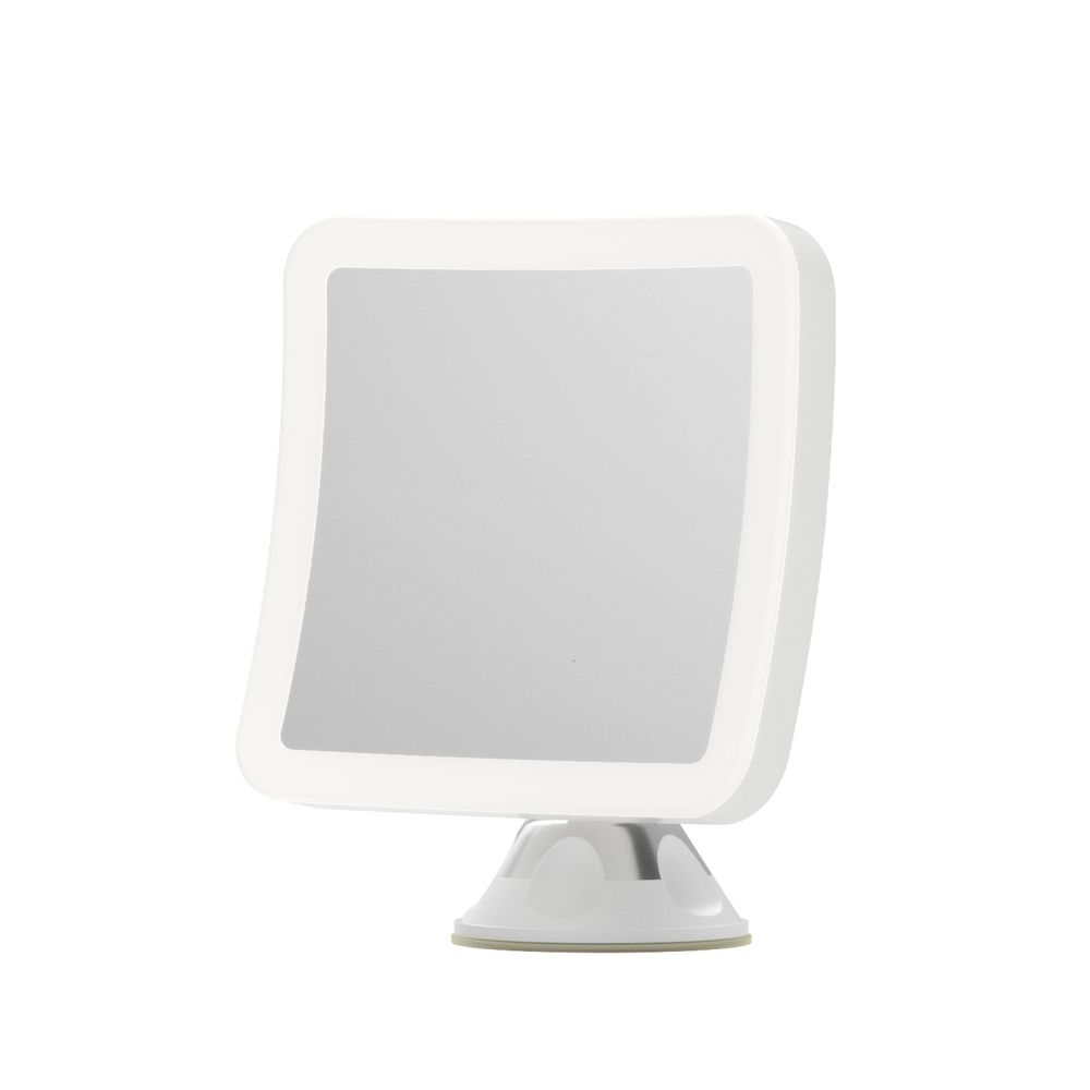 10X Magnifying Makeup Mirror with LED Light, Rotating Cordless Suction Cup Mirror