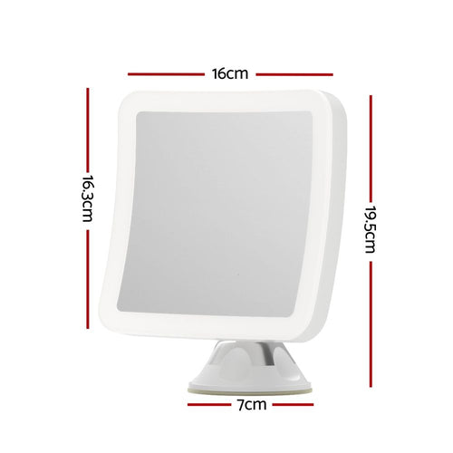 10X Magnifying Makeup Mirror with LED Light, Rotating Cordless Suction Cup Mirror