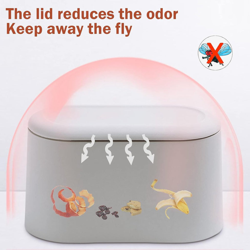Trash Can - Small Trash Can with Sensor - Sturdy - Countertop Waste Bin - Mini Trash Can - Desktop - Tabletop Waste Bin - Plastic Trash Can - Bathroom Waste Bin - Recycling Waste Bin - Car Trash Can - White - Office Waste Bins - Home / Office