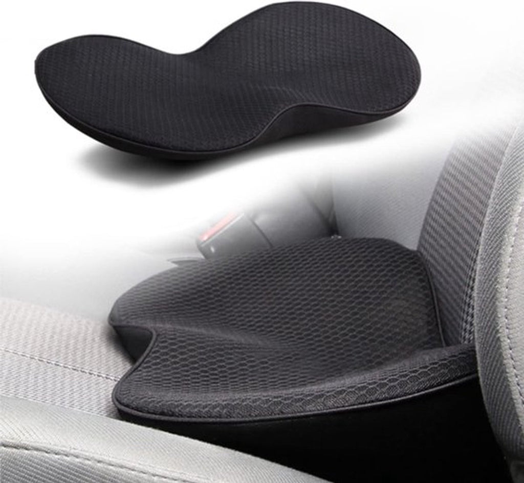 Car Wedge Cushion - Seat Cushions - Memory Foam Car Seat Cushion - For Office, Car, and Wheelchair - Memory Foam Lumbar Support - Ergonomic Tailbone Cushion Wedge Cushion - Sciatica and Pain Relief - Black - 1 Piece