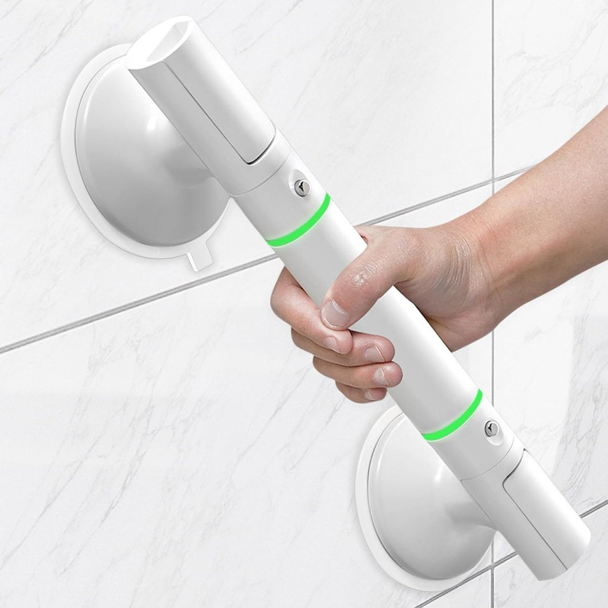 Bathroom Grab Bar 35 cm - Bath Grab Bar - Shower Grab Bar - Fluorescent - Bathroom and Shower Grab Bar with Suction Cup - Moisture-Resistant - Safety Grab Bar - Handle for the Elderly and Children - Handle / Wall Grab Bar for Bathroom / Shower / Toilet -
