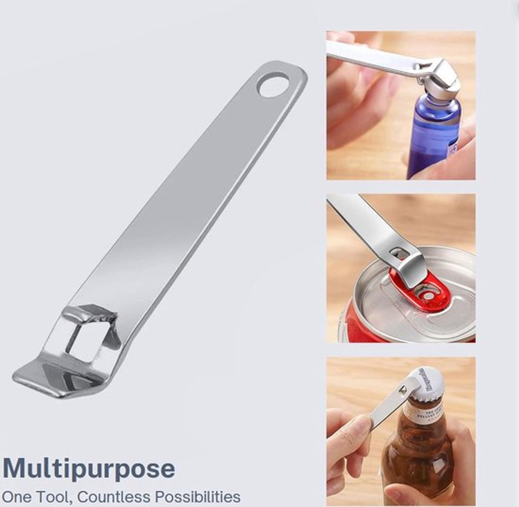 All-purpose opener - 4 pieces - Multifunctional opener - Jar opener - Bottle opener - Beer opener - Lid opener - Jar opener - Kitchen aid - Aids for the elderly - For oral liquids - Tool to remove caps from bottles and jars