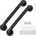2 pieces - Armrest - 30*5 cm - Bathtub Grip - handle for the elderly - stainless steel railing - safety railings - non-slip shower grip - wall-mounted stainless steel handle - for the elderly, bathroom, kitchen - black