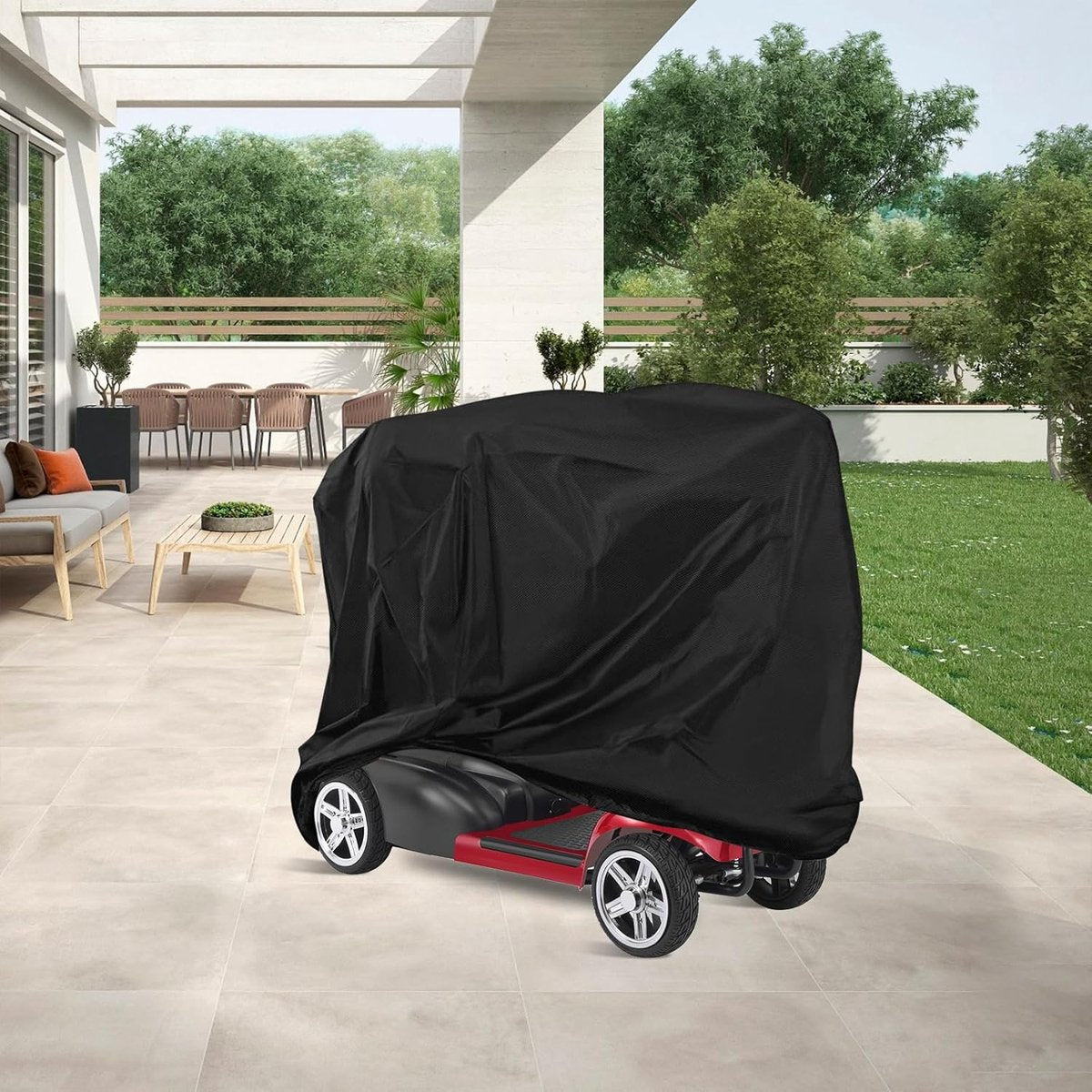 Mobility Scooter Protective Cover - Mobility Scooter Cover - Cover for mobility scooter - Mobility Scooter Cover - waterproof wheelchair cover for storage - Waterproof Cover - Rain Cover - Protective Cover - Waterproof - 55 "x 26" x 36 " - Black
