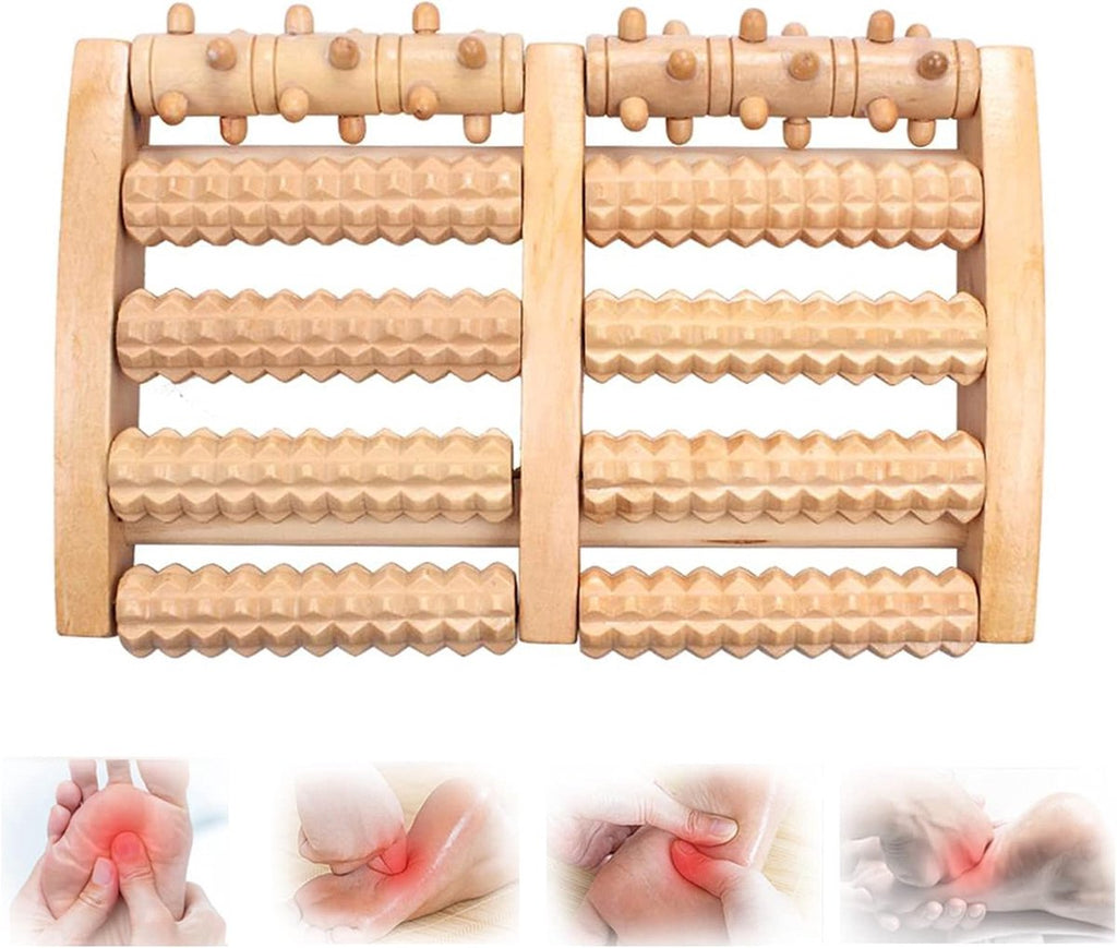 Foot Massager - Wooden Foot Massager - Foot Massager - Foot Massager Roller - Pain and Plantar Fasciitis, Massage Tools for Women and Men