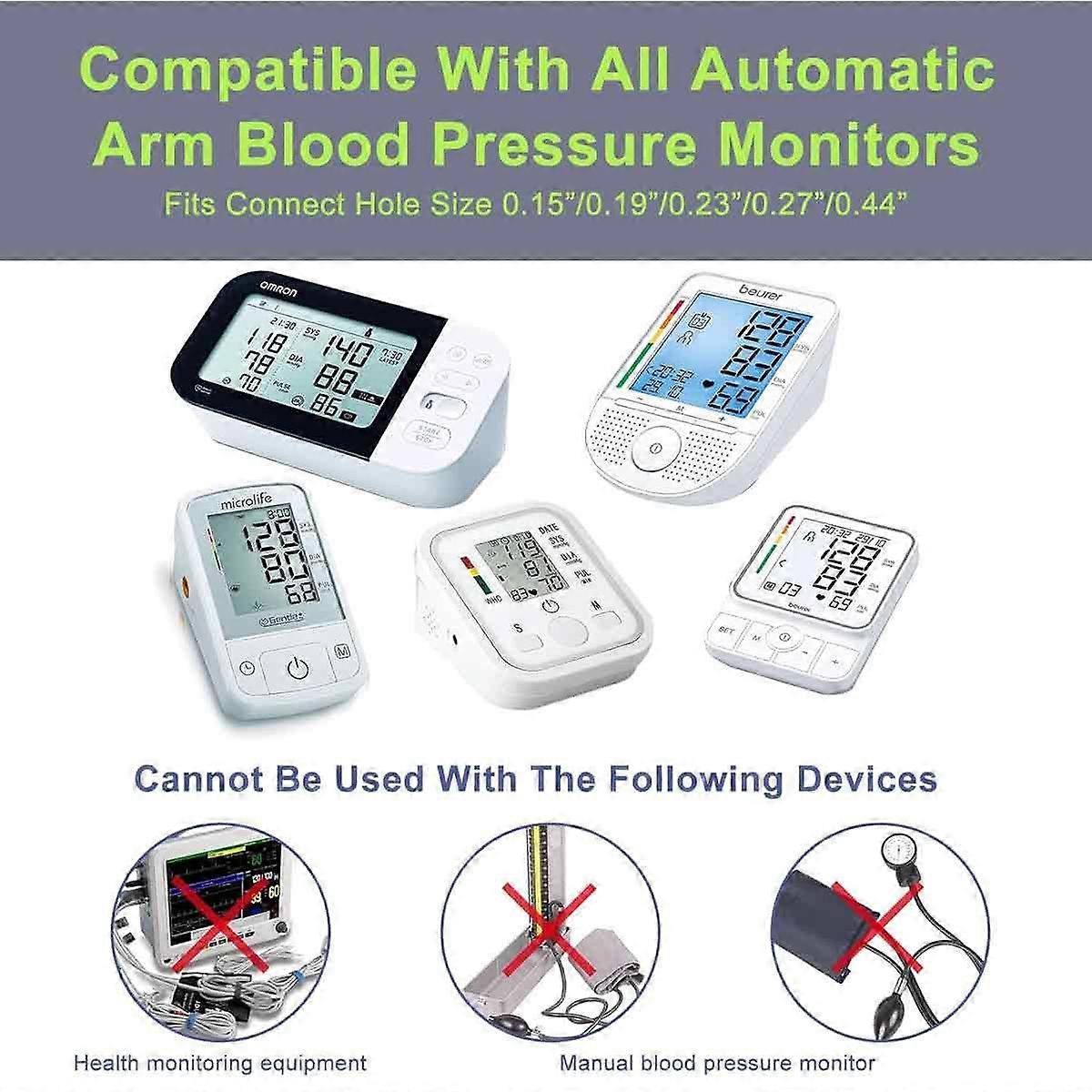 Blood Pressure Cuff for Children 2 Pcs Adjustable 17.2-22.1 cm Upper Arm Replacement Accessories Compatible with Connection_OF