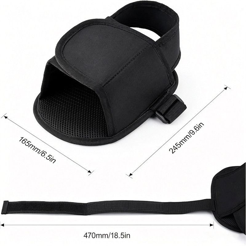 2PCS Wheelchair Shoe Holders, Oxford Wheelchair Anti-Fall Restraint Shoes Support with Fixed Straps for Elderly Patient Recovery