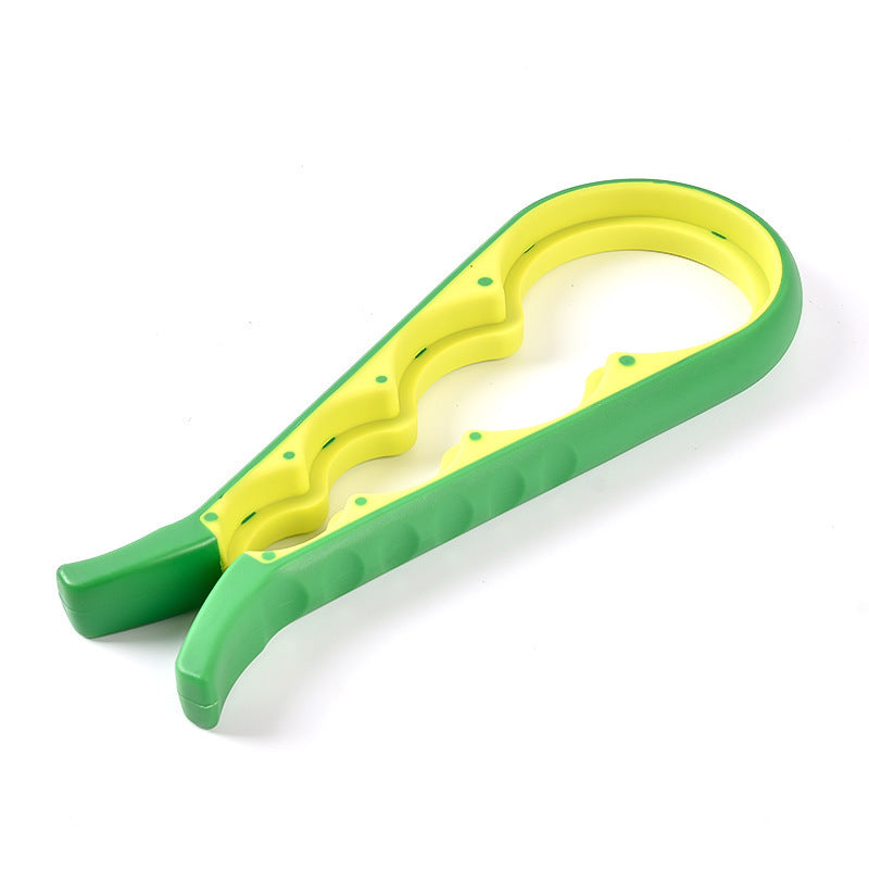 Multi-Function Jar and Bottle Opener, Non-Slip Kitchen Grip Tool for Twist Lids, Caps and Tabs, Green