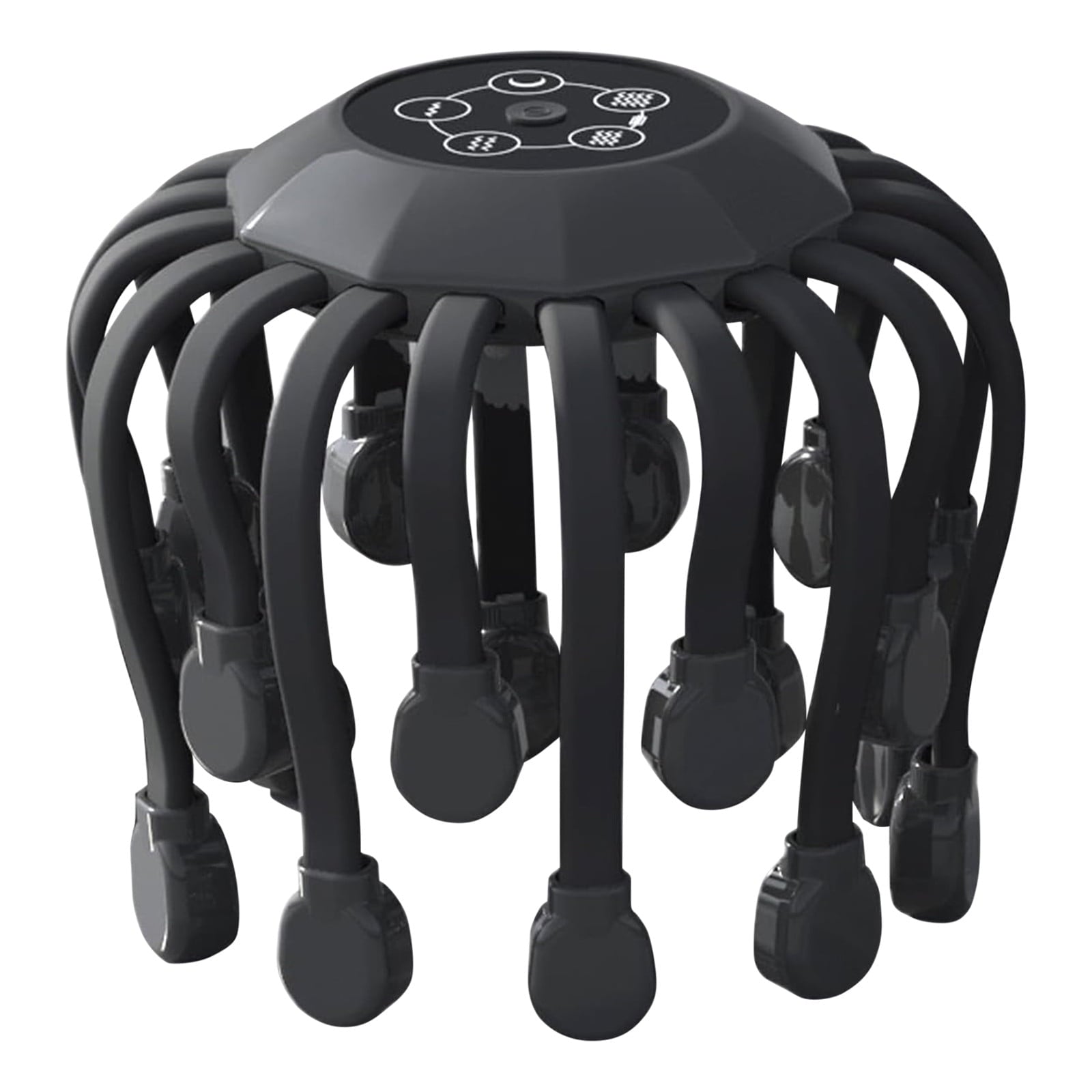 Head Massagers Scalp Massagers Motorized Scalp Massagers with 20 Individual Massage Nodes 5 Modes and 360 Degrees Of Adjustable Massage.,Home Essentials,Home Appliances Black
