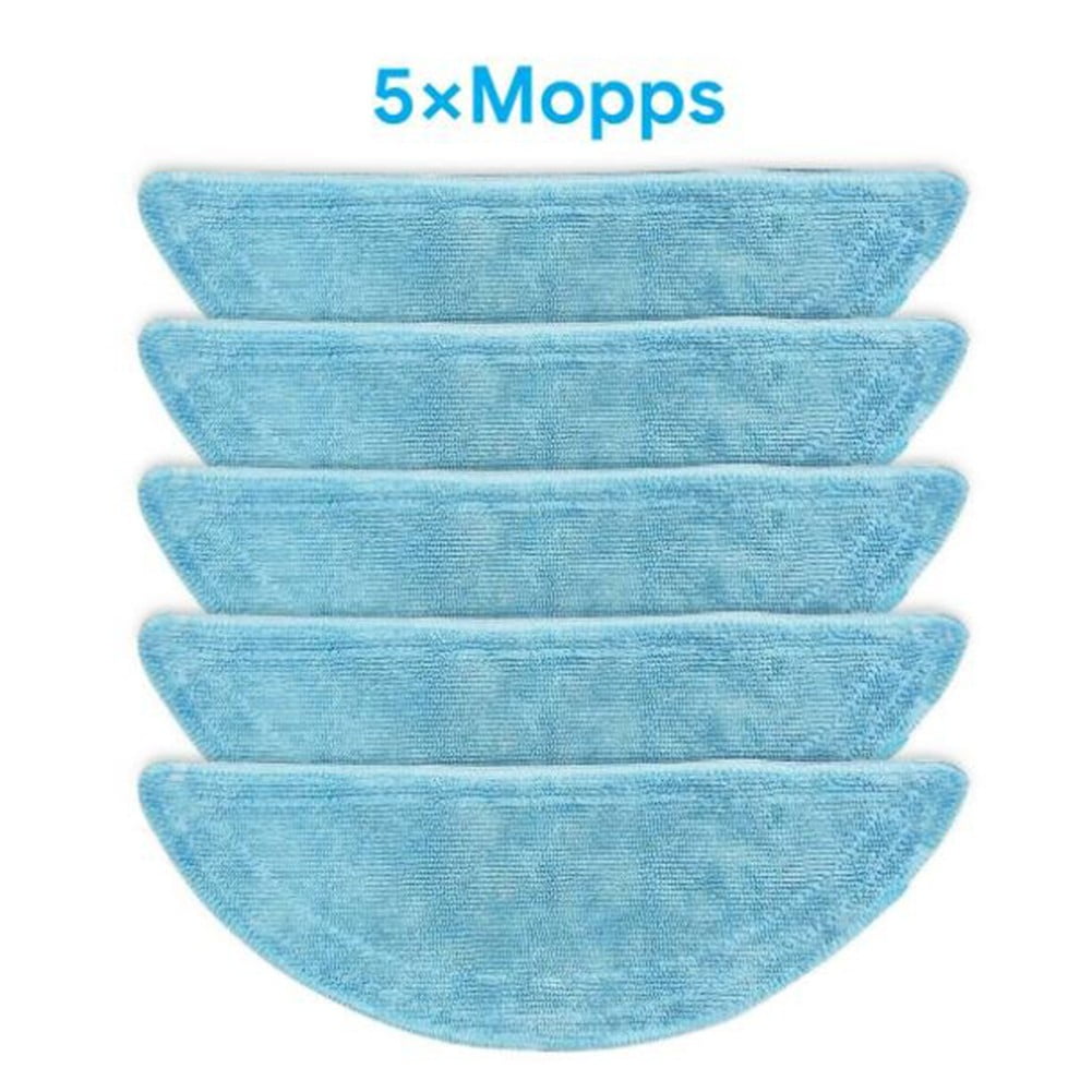 5Pcs Mop Cloth Mopping Cloths For Tesvor M1 S6 S4 Vacuum Cleaner Washable Replacement Mops Pad Sweeping Parts Sweeper Cleaning As Shown