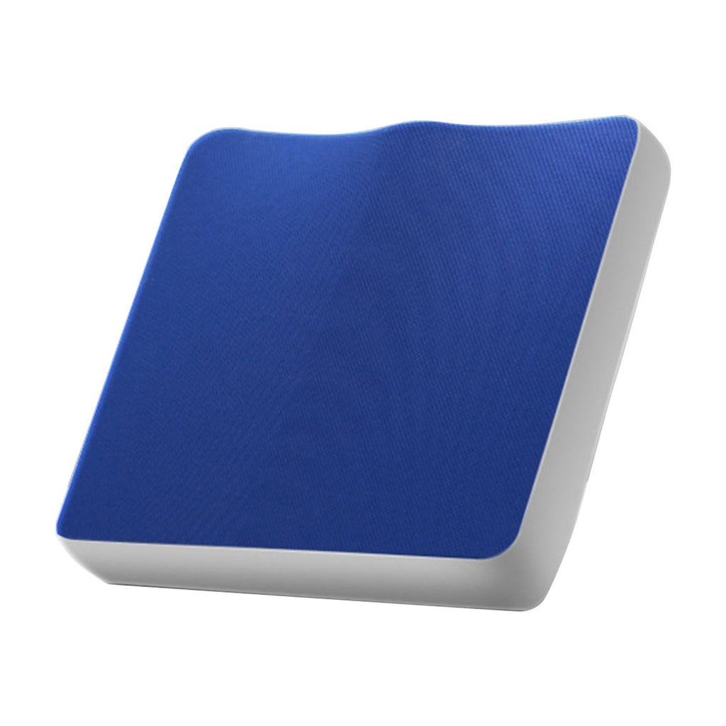Comfort Seat Cushion , Non-Slip Orthopedic Memory Foam , Back and Tailbone Relief , for Car, Travel, Office, Wheelchair, Blue, 39.9 x 39.9 x 5.3 cm