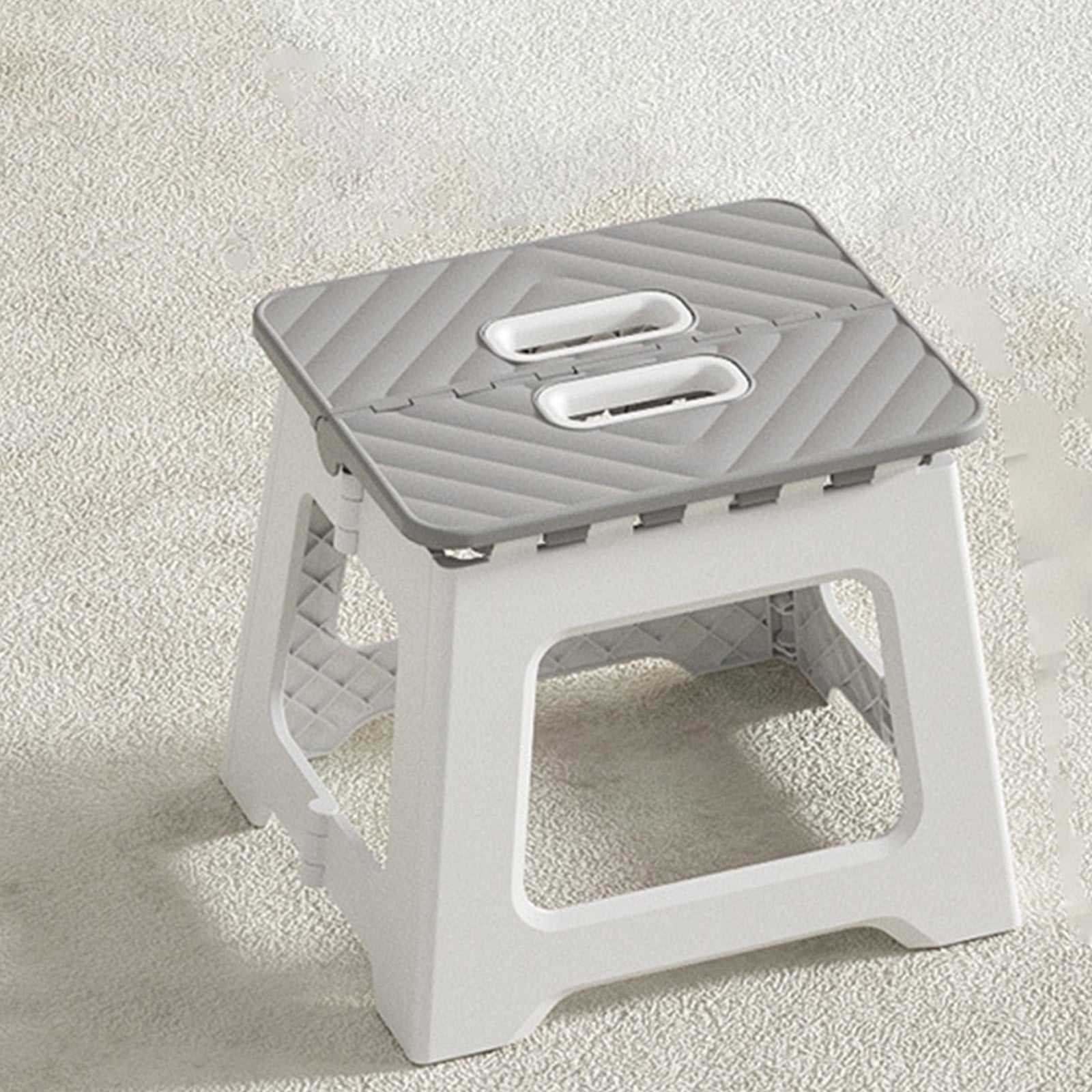 1 Piece Non-Slip Folding Step Stools - Shower Stool for Shaving Legs, Stool Foldable, Foot Stool,Grey, 9x17.8 cm