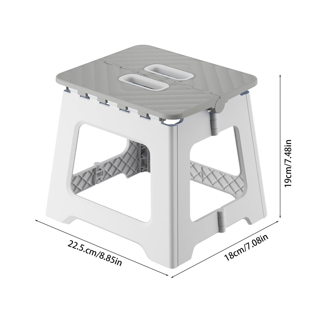 1 Piece Non-Slip Folding Step Stools - Shower Stool for Shaving Legs, Stool Foldable, Foot Stool,Grey, 9x17.8 cm