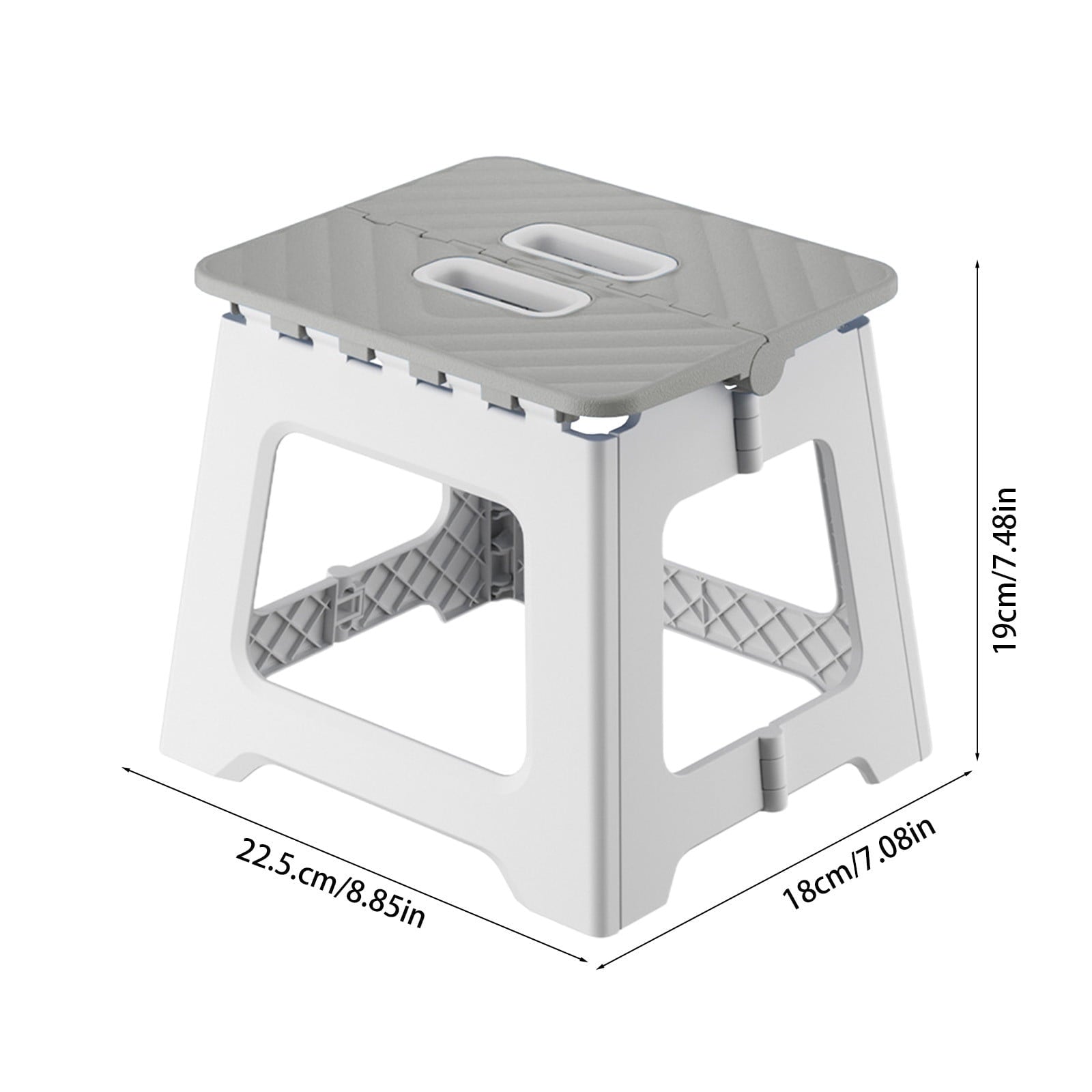 1 Piece Non-Slip Folding Step Stools - Shower Stool for Shaving Legs, Stool Foldable, Foot Stool,Grey, 9x17.8 cm